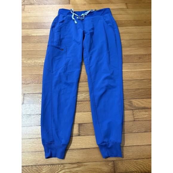 FIGS Size S Zamora Jogger High Waisted Scrub Pants Royal Blue - Picture 2 of 8